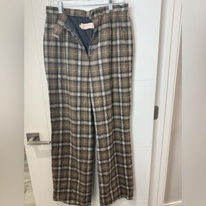 Pendleton Men's Plaid Pants in Brown and Gray